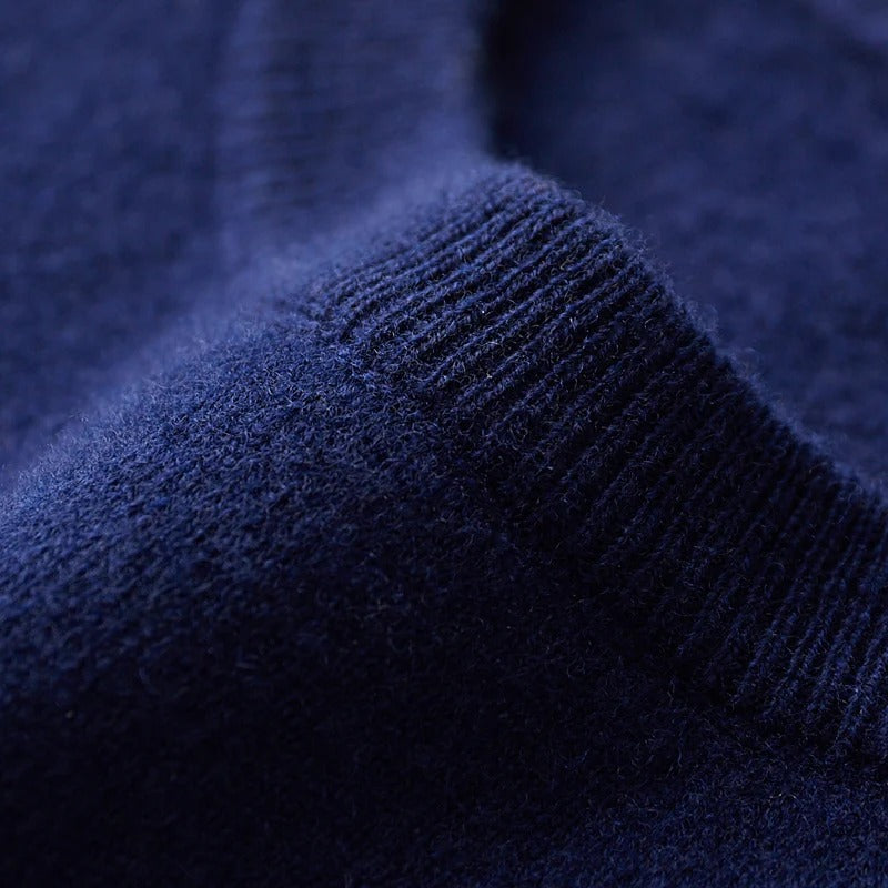 OLD MONEY Merino Wool Navy Sweater