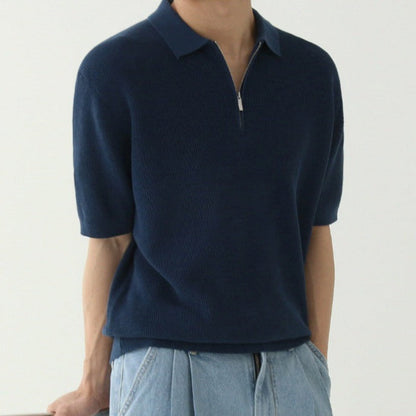 OLD MONEY Zipped Polo Shirt