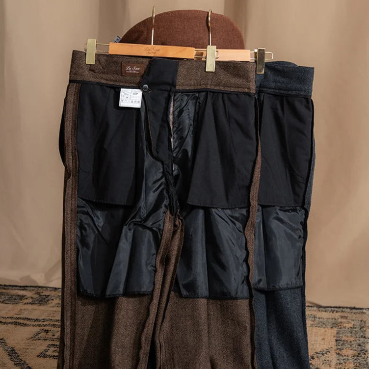 OLD MONEY Extended Tab Wool Trousers