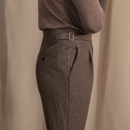 OLD MONEY Extended Tab Wool Trousers