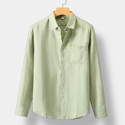 OLD MONEY LINEN LONG SLEEVE SHIRT