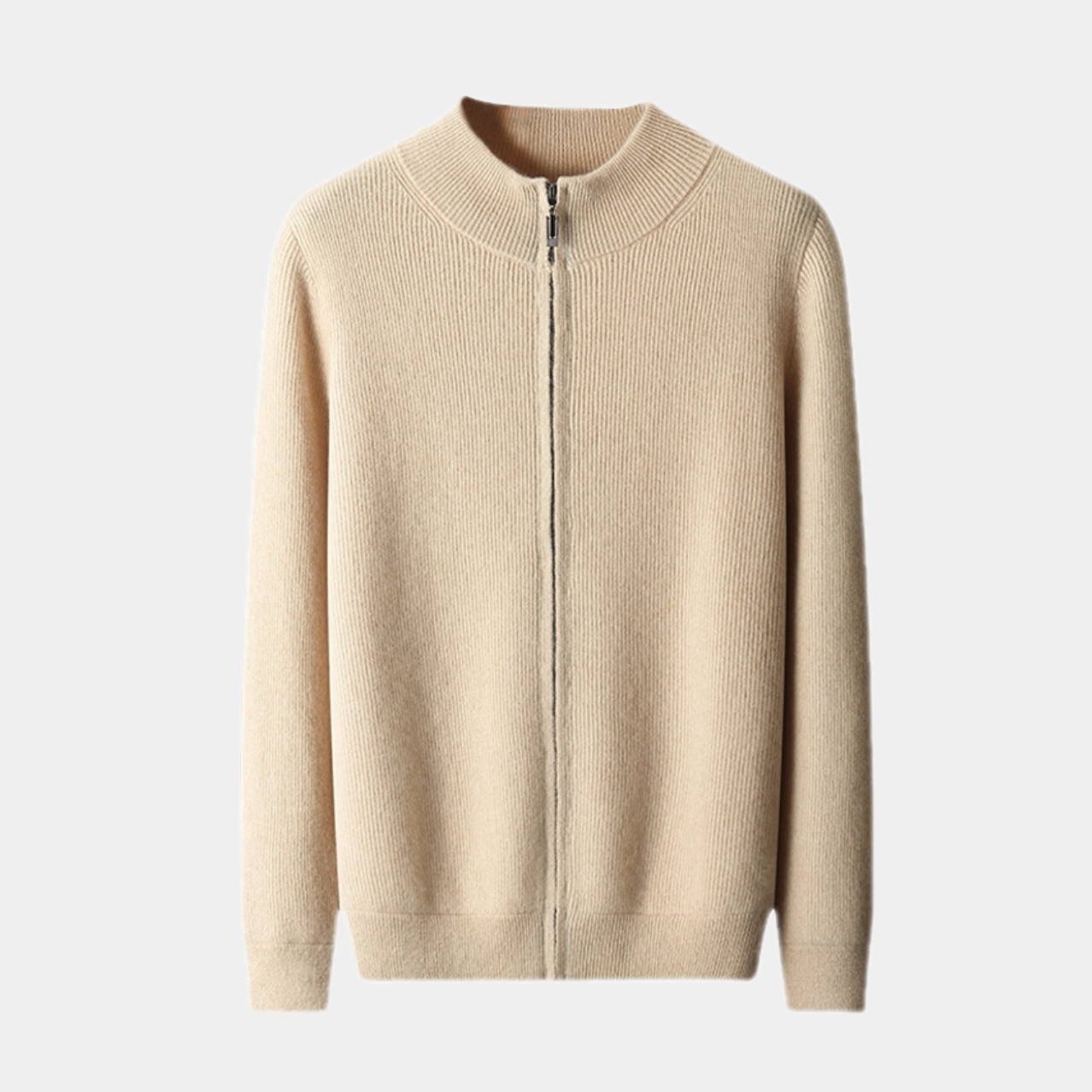 OLD MONEY MERINO WOOL ZIP SWEATER