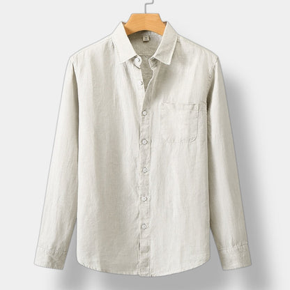 OLD MONEY LINEN LONG SLEEVE SHIRT