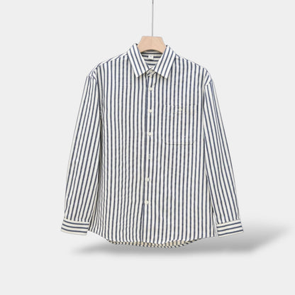 OLD MONEY Striped Long Sleeve Shirt