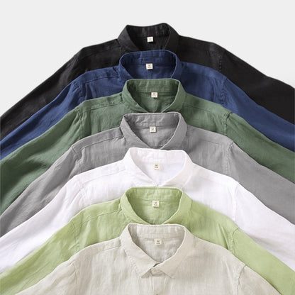 OLD MONEY LINEN LONG SLEEVE SHIRT