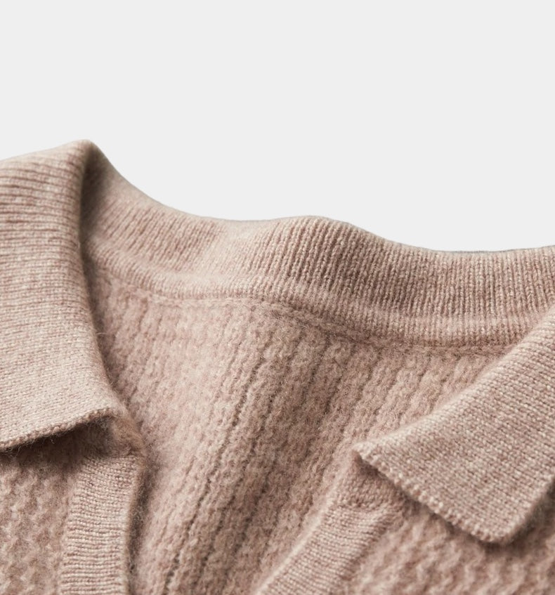 OLD MONEY Merino Wool Flap Collar Sweater