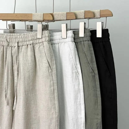 OLD MONEY Straight Fit Linen Pant