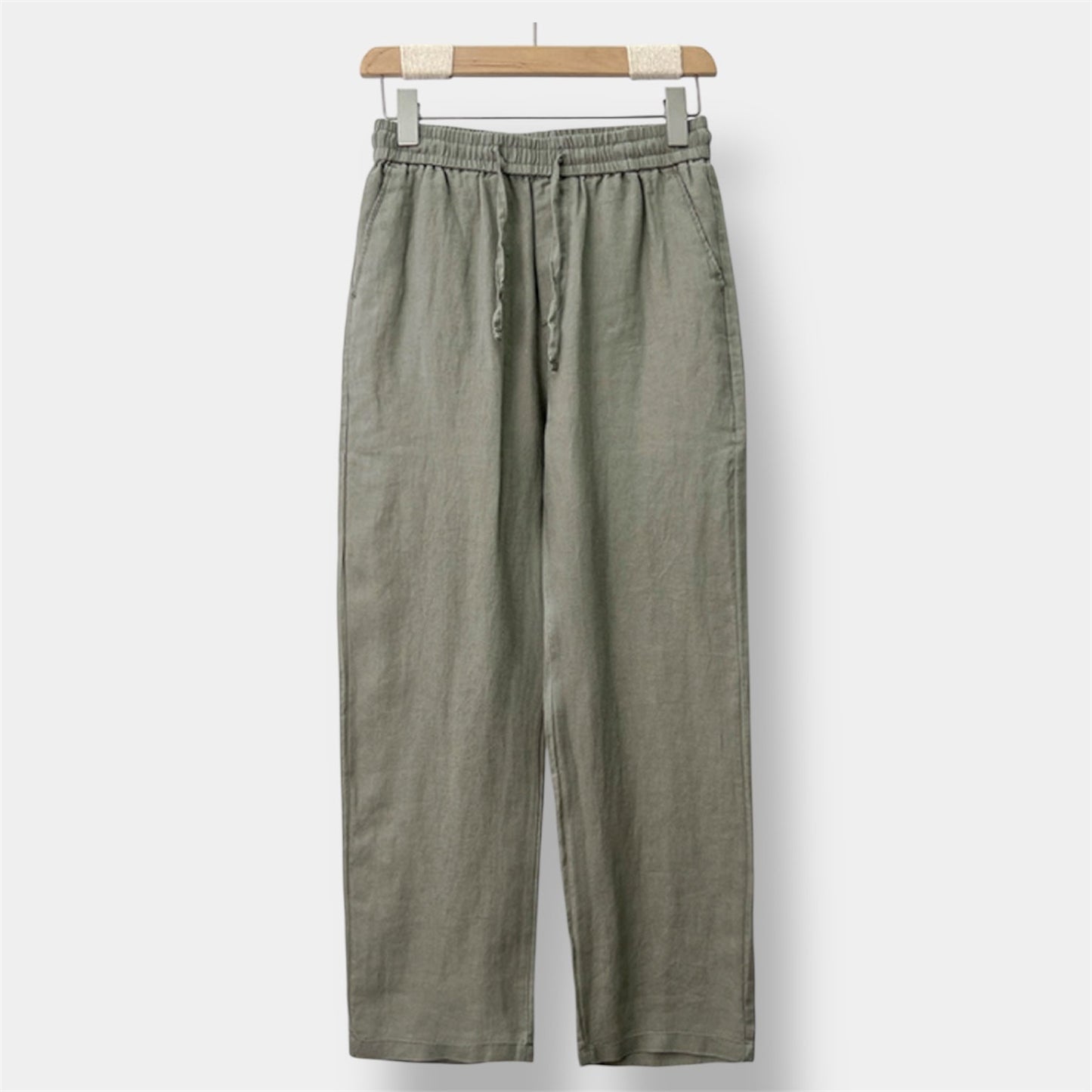 OLD MONEY Straight Fit Linen Pant