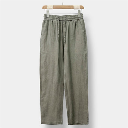 OLD MONEY Straight Fit Linen Pant