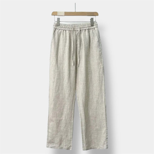 OLD MONEY Straight Fit Linen Pant