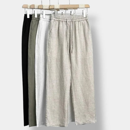 OLD MONEY Straight Fit Linen Pant