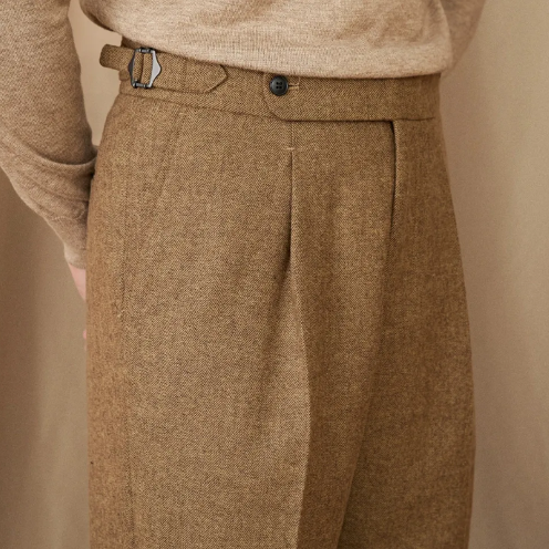 OLD MONEY Pleated Wool Trousers