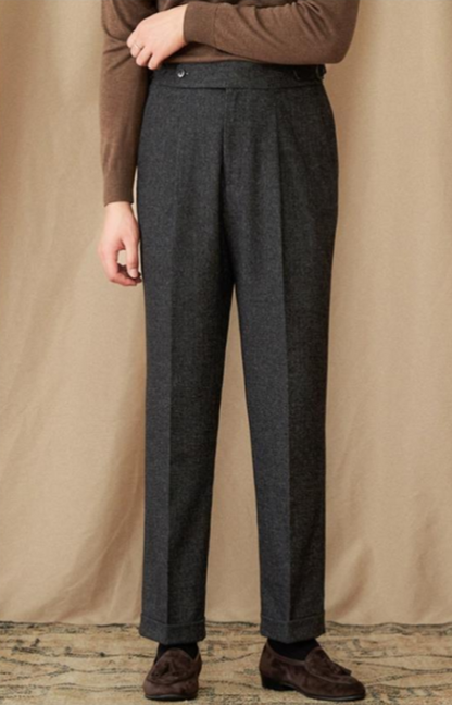 OLD MONEY Pleated Wool Trousers