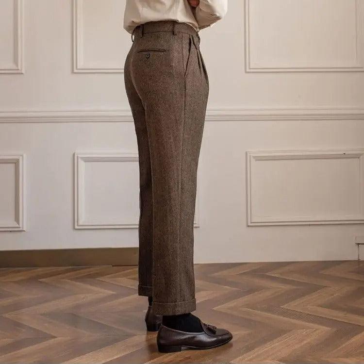OLD MONEY Wool Straight Pants