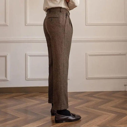 OLD MONEY Wool Straight Pants