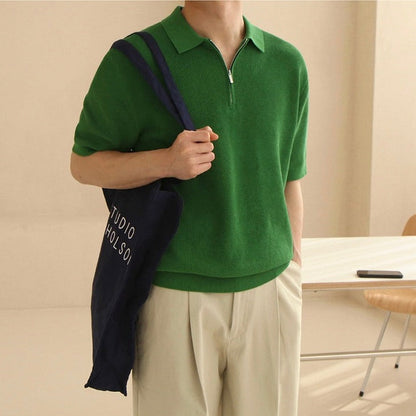 OLD MONEY Zipped Polo Shirt