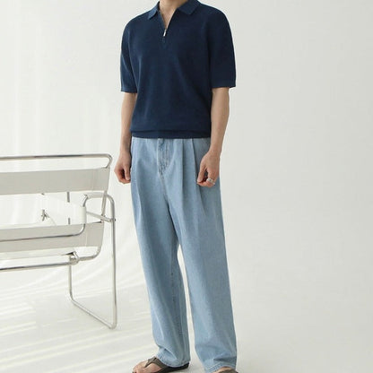 OLD MONEY Zipped Polo Shirt