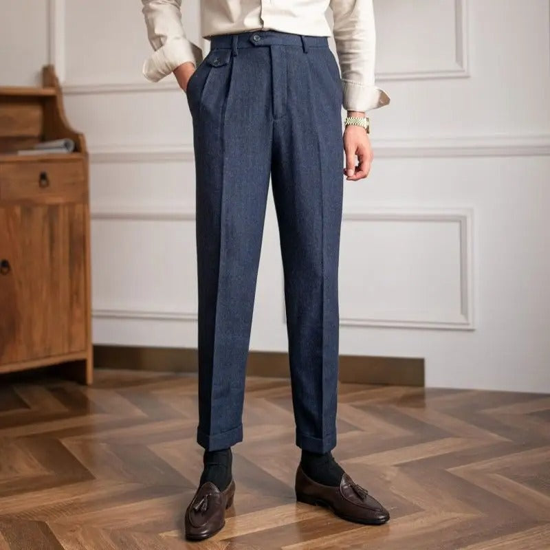 OLD MONEY Wool Straight Pants